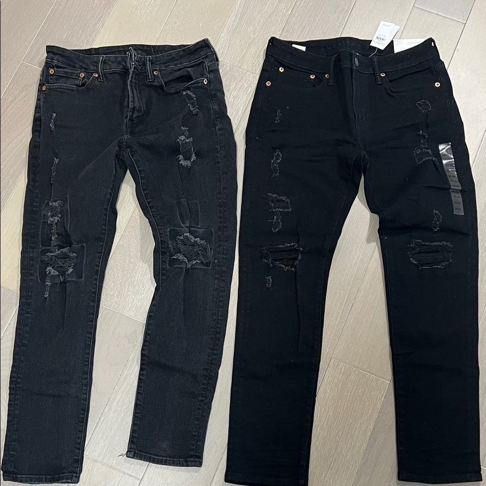 American Eagle Outfitters Men's Black Skinny Jeans NWT 30x30
